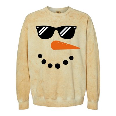 Gangster Snowman Face Colorblast Crewneck Sweatshirt