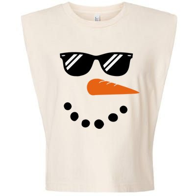 Gangster Snowman Face Garment-Dyed Women's Muscle Tee