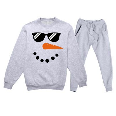 Gangster Snowman Face Premium Crewneck Sweatsuit Set