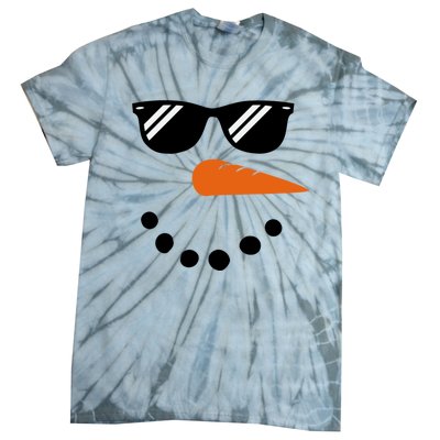 Gangster Snowman Face Tie-Dye T-Shirt