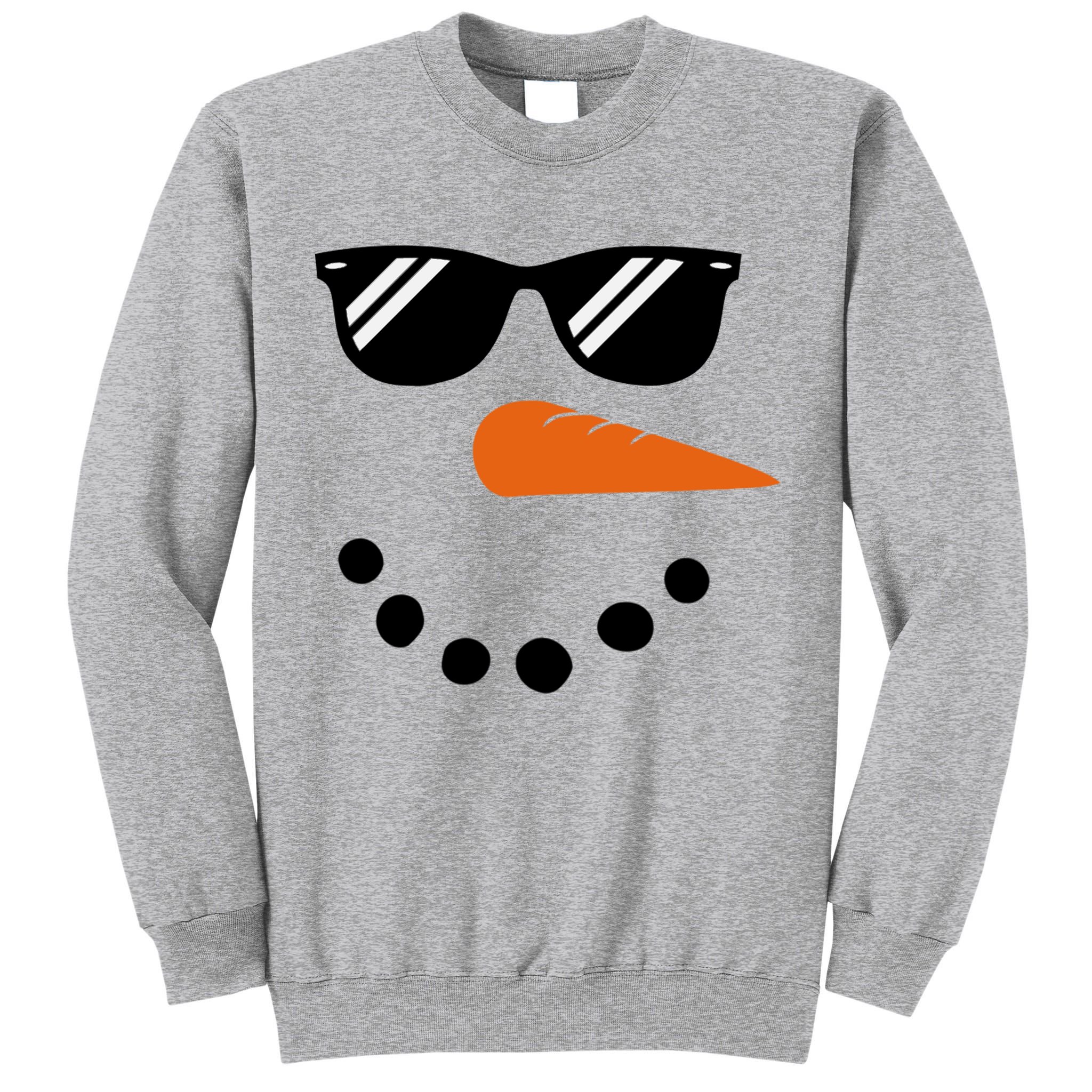 Gangster Snowman Face Tall Sweatshirt