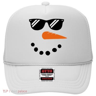 Gangster Snowman Face High Crown Mesh Back Trucker Hat