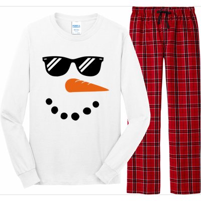 Gangster Snowman Face Long Sleeve Pajama Set