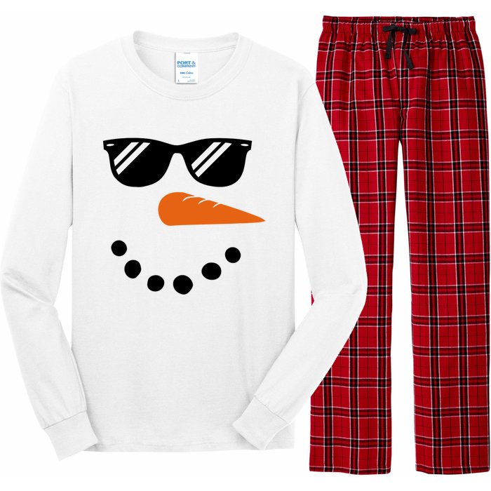 Gangster Snowman Face Long Sleeve Pajama Set