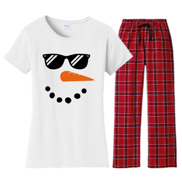 Gangster Snowman Face Women's Flannel Pajama Set