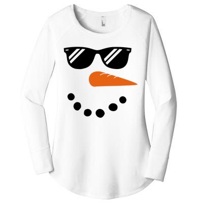 Gangster Snowman Face Women's Perfect Tri Tunic Long Sleeve Shirt