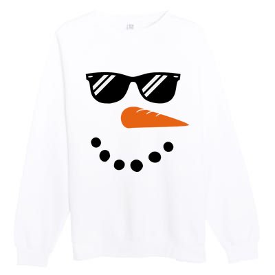 Gangster Snowman Face Premium Crewneck Sweatshirt