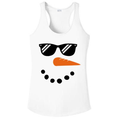 Gangster Snowman Face Ladies PosiCharge Competitor Racerback Tank