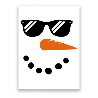 Gangster Snowman Face Poster