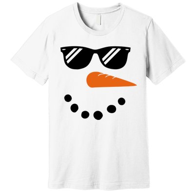 Gangster Snowman Face Premium T-Shirt