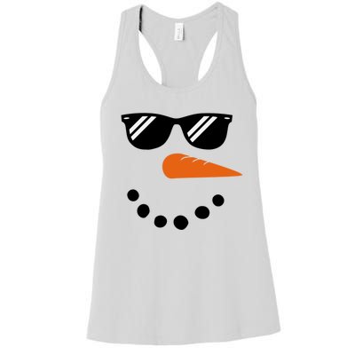 Gangster Snowman Face Women's Racerback Tank