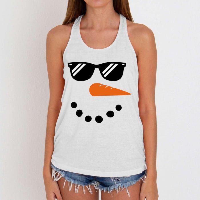 Gangster Snowman Face Women's Knotted Racerback Tank