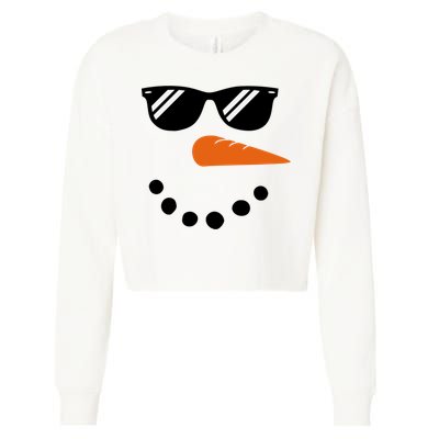 Gangster Snowman Face Cropped Pullover Crew