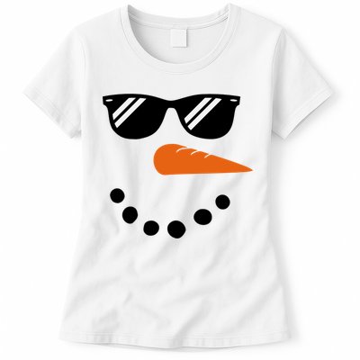 Gangster Snowman Face Womens T-Shirt