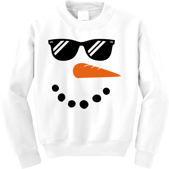 Gangster Snowman Face Kids Sweatshirt