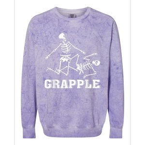 Grapple Skeleton Funny Death Halloween Colorblast Crewneck Sweatshirt