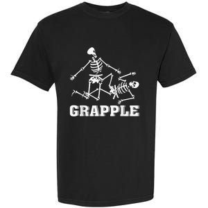 Grapple Skeleton Funny Death Halloween Garment-Dyed Heavyweight T-Shirt