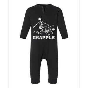 Grapple Skeleton Funny Death Halloween Infant Fleece One Piece