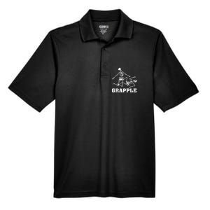 Grapple Skeleton Funny Death Halloween Men's Origin Performance Pique Polo