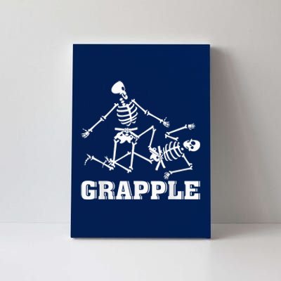 Grapple Skeleton Funny Death Halloween Canvas