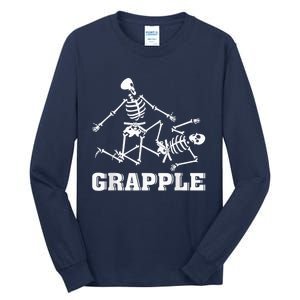 Grapple Skeleton Funny Death Halloween Tall Long Sleeve T-Shirt