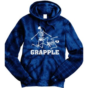 Grapple Skeleton Funny Death Halloween Tie Dye Hoodie