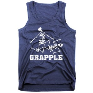 Grapple Skeleton Funny Death Halloween Tank Top