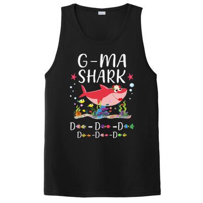 GMa Shark, Funny Mother's Day Floral Gift PosiCharge Competitor Tank