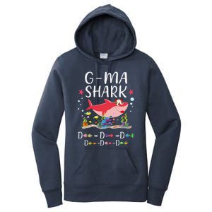 GMa Shark, Funny Mother's Day Floral Gift Women's Pullover Hoodie