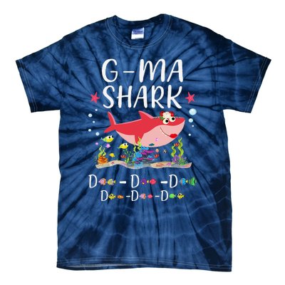 GMa Shark, Funny Mother's Day Floral Gift Tie-Dye T-Shirt