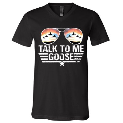 Goose Shirts Fourth Of July Talk To Me Goose V-Neck T-Shirt