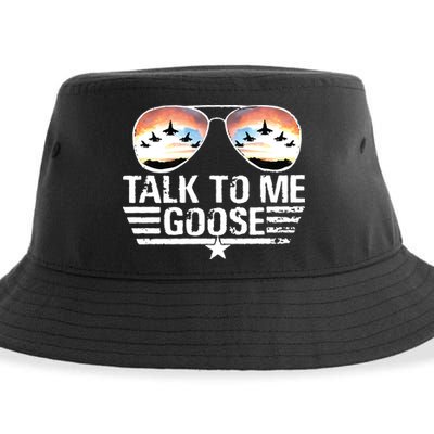 Goose Shirts Fourth Of July Talk To Me Goose Sustainable Bucket Hat