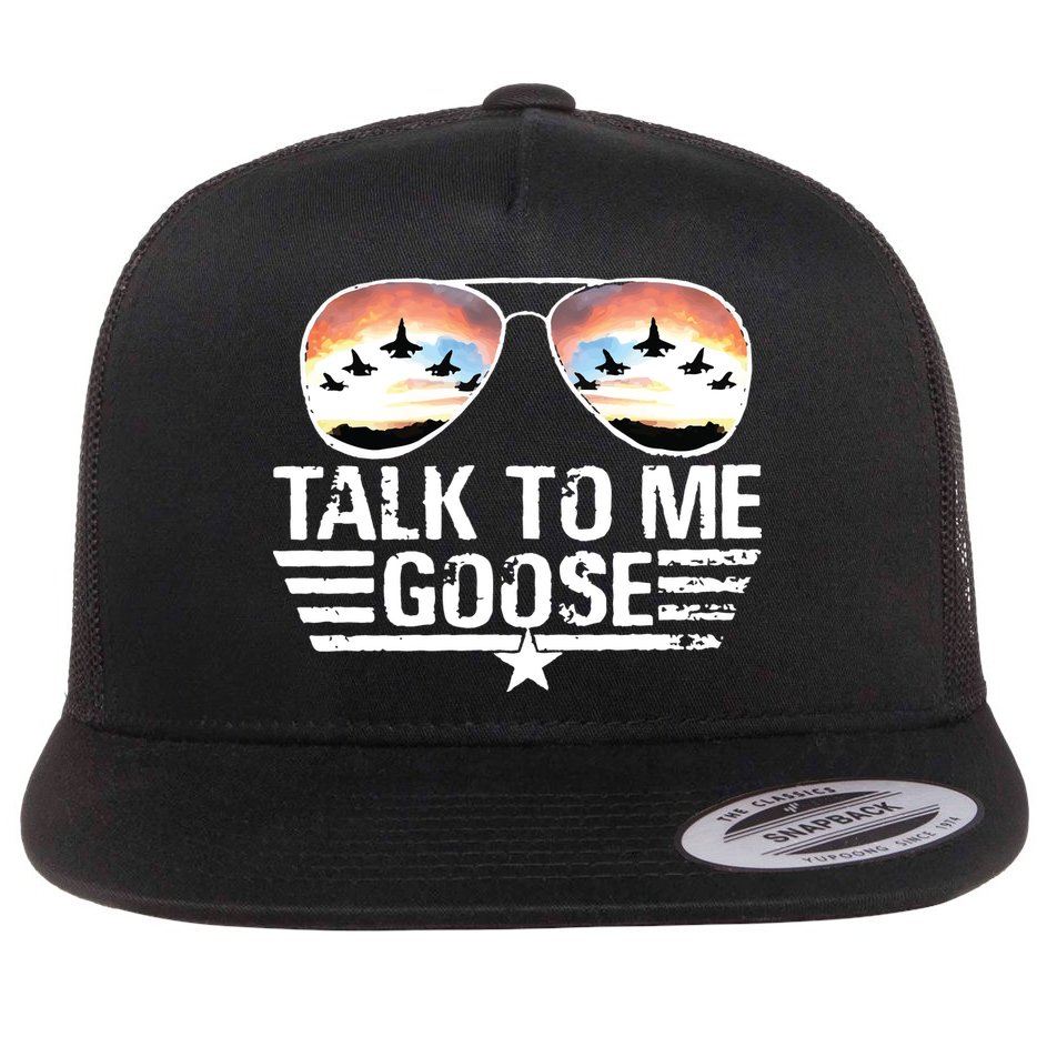 Goose Shirts Fourth Of July Talk To Me Goose Flat Bill Trucker Hat