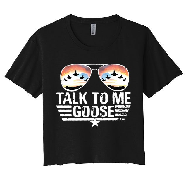 Goose Shirts Fourth Of July Talk To Me Goose Crop Top