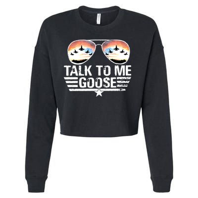 Goose Shirts Fourth Of July Talk To Me Goose Cropped Pullover Crew