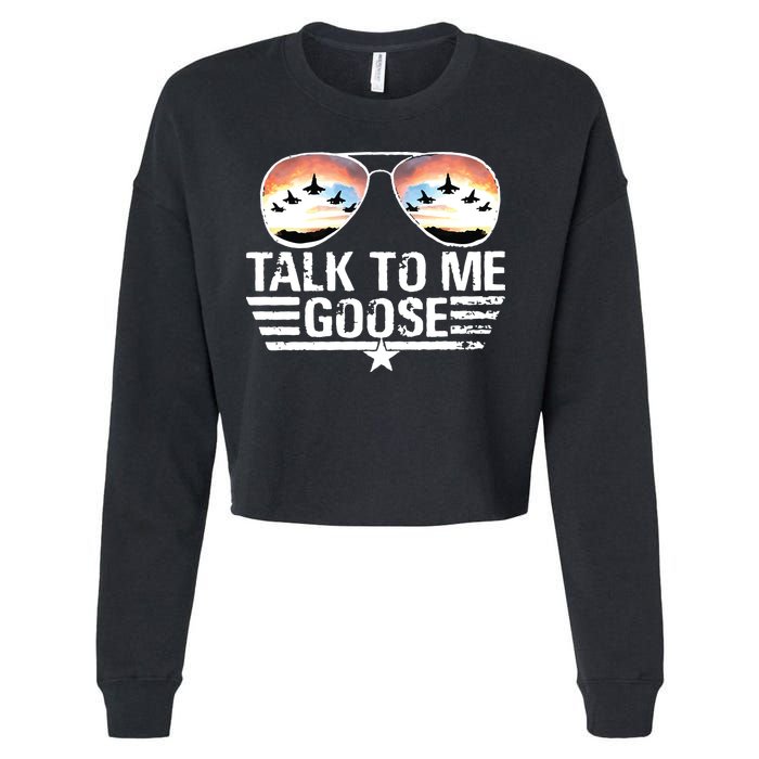 Goose Shirts Fourth Of July Talk To Me Goose Cropped Pullover Crew