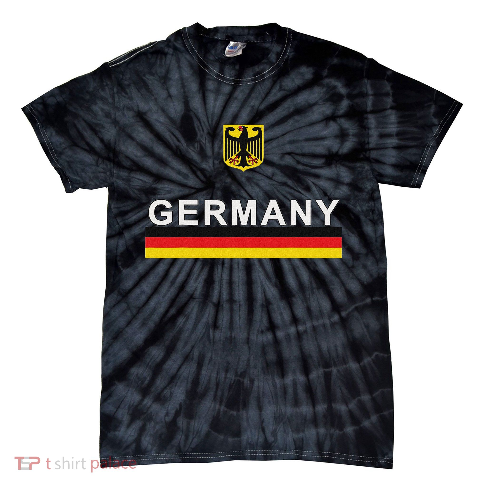 Germany Sporty Flag And Emblem Tie-Dye T-Shirt