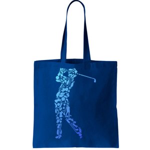 Golfer Silhouette Filled With Golf Things Gift Tote Bag