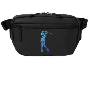 Golfer Silhouette Filled With Golf Things Gift Crossbody Pack