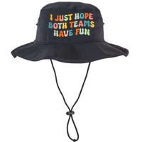 Groovy style Funny Football I Just Hope Both Teams Have Fun Bucket Hat