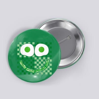 Green Smile Face Eggs And Bacon Ham Breakfast St PatrickS Button