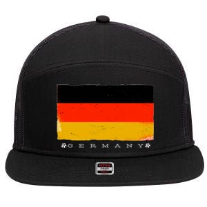 Germany Soccer Flag Logo 7 Panel Mesh Trucker Snapback Hat