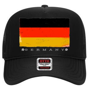 Germany Soccer Flag Logo High Crown Mesh Back Trucker Hat