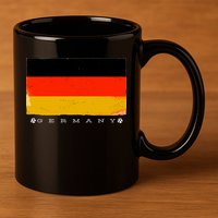 Germany Soccer Flag Logo 11oz C Handle Ceramic Mug