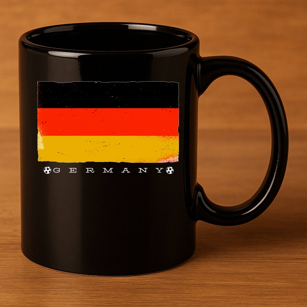 Germany Soccer Flag Logo 11oz C Handle Ceramic Mug