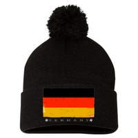 Germany Soccer Flag Logo Pom Pom 12in Knit Beanie