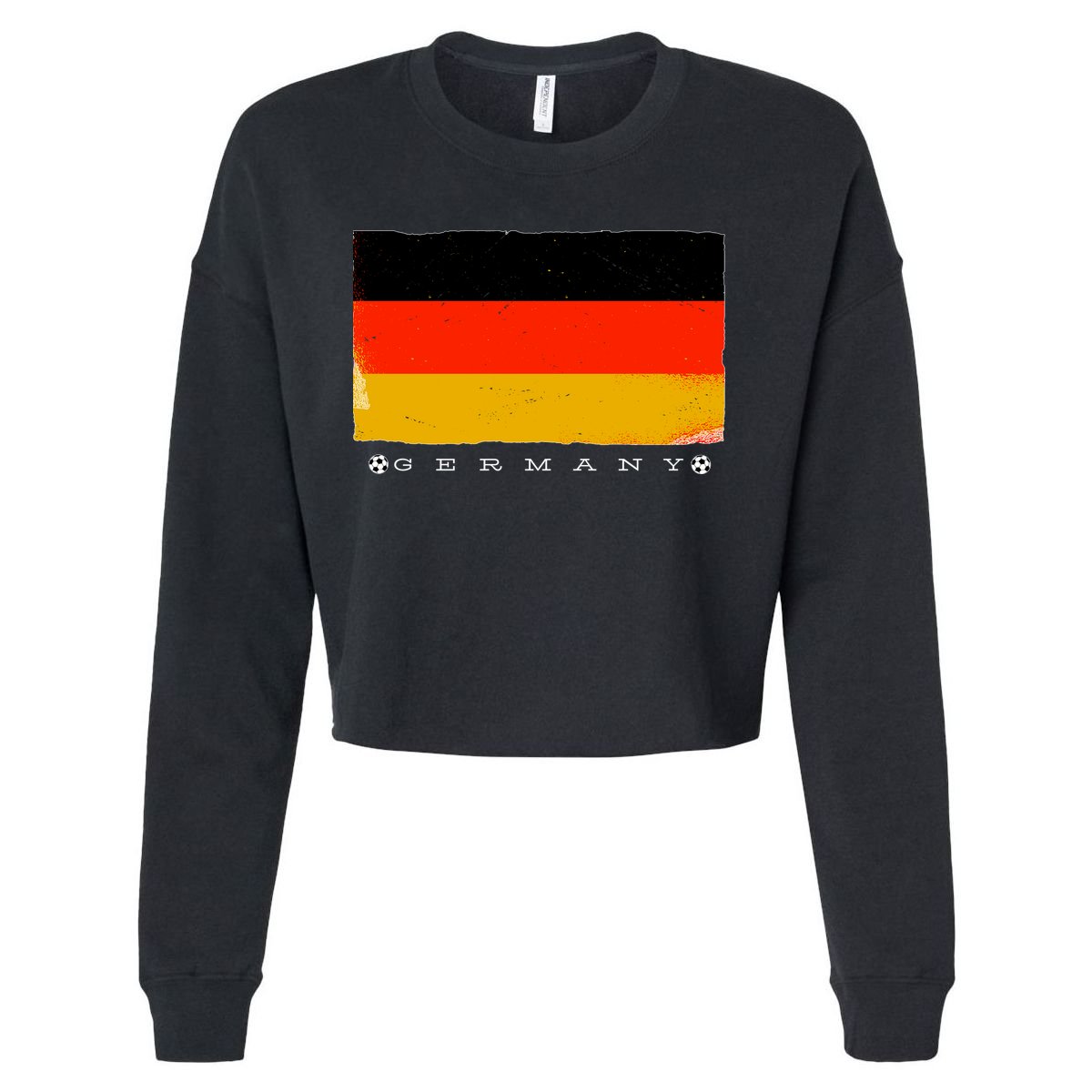 Germany Soccer Flag Logo Cropped Pullover Crew