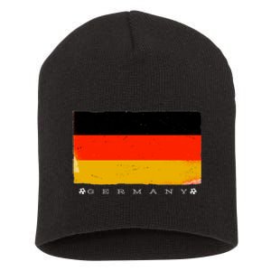 Germany Soccer Flag Logo Short Acrylic Beanie