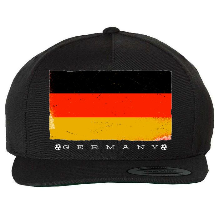 Germany Soccer Flag Logo Wool Snapback Cap