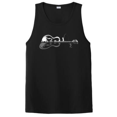 Guitarist Shark Fish Angler Fishing I Funny Guitar Player PosiCharge Competitor Tank